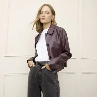 BASEMENT - Chaqueta Efecto cuero Mujer