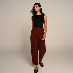 UNIVERSITY CLUB - Pantalón Wide Leg Mujer Tiro Medio