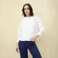 UNIVERSITY CLUB - Blusa Mujer Boleros Manga larga de Algodón