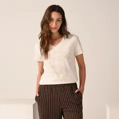 NEWPORT - Camiseta Mujer Estampado Manga Corta De Algodón
