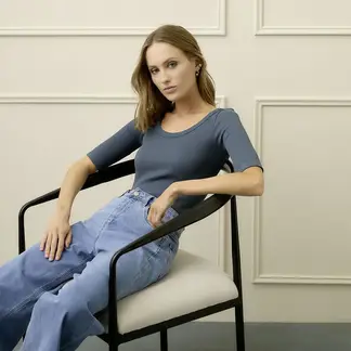 BASEMENT - Blusa Mujer Manga 3/4
