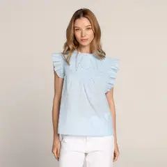 UNIVERSITY CLUB - Blusa Mujer Bolero Manga corta de Algodón