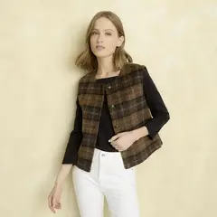 UNIVERSITY CLUB - Chaleco Mujer de Cuadros