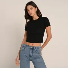 SYBILLA - Blusa Mujer Manga corta de Algodón
