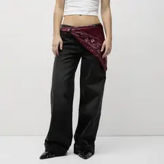 SYBILLA - Jean Baggy Mujer Tiro medio