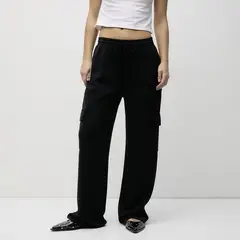 SYBILLA - Pantalón Cargo Mujer Tiro medio