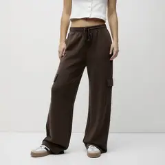 SYBILLA - Pantalón Cargo Mujer Tiro medio