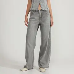 SYBILLA - Jean Wide leg Mujer Tiro medio