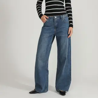 SYBILLA - Jean Wide leg Mujer Tiro medio