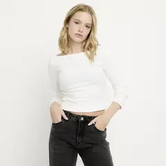 SYBILLA - Blusa Mujer Manga larga de Algodón