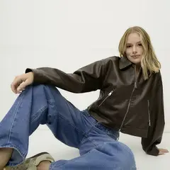 SYBILLA - Chaqueta Efecto cuero Mujer