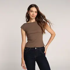 SYBILLA - Camiseta Mujer Manga corta de Algodón
