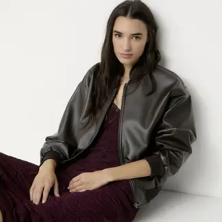 SYBILLA - Chaqueta Efecto cuero Mujer