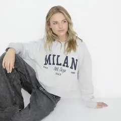 SYBILLA - Hoodie Mujer con Estampado de Algodón