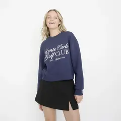 SYBILLA - Hoodie Mujer con Estampado de Algodón