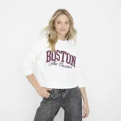 SYBILLA - Hoodie Mujer con Estampado de Algodón