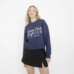 SYBILLA - Hoodie Mujer con Estampado de Algodón