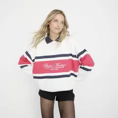 SYBILLA - Hoodie Mujer con Estampado de Algodón Oversized