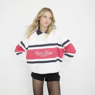 SYBILLA - Hoodie Mujer con Estampado de Algodón Oversized