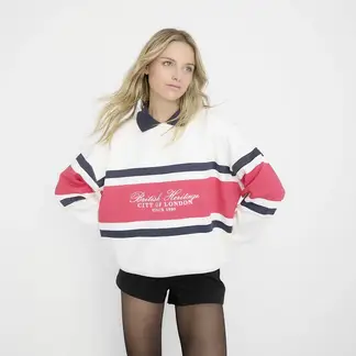 SYBILLA - Hoodie Mujer con Estampado de Algodón Oversized