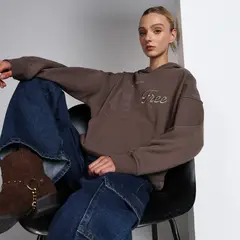 DENIMLAB - Hoodie Mujer con Estampado de Algodón