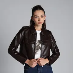DENIMLAB - Chaqueta Efecto cuero Mujer