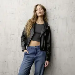 DENIMLAB - Chaqueta Efecto Cuero Mujer