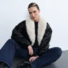 DENIMLAB - Chaqueta Efecto Cuero Mujer
