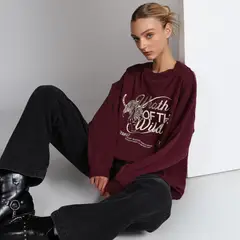 DENIMLAB - Hoodie Mujer Estampado De Algodón