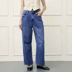 BASEMENT - Jean Balloon Mujer Tiro medio