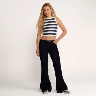 SYBILLA - Jean Flare Mujer Tiro medio