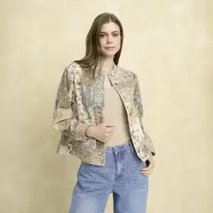 UNIVERSITY CLUB - Chaqueta Mujer Estampado De Algodón