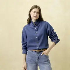 UNIVERSITY CLUB - Camisa de jean Mujer Manga larga de Algodón