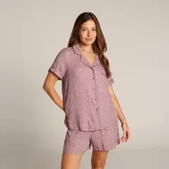 BLUE - Pijama completa para Mujer Manga larga con Estampado Blu