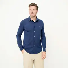 LA MARTINA - Camisa Hombre con Logo Manga Larga de Algodón