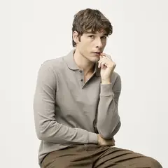 BASEMENT - Camiseta polo Hombre Manga larga de Algodón