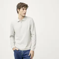 BASEMENT - Camiseta polo Hombre Manga larga de Algodón