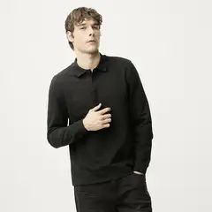 BASEMENT - Camiseta polo Hombre Manga larga de Algodón