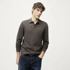 BASEMENT - Camiseta polo Hombre Manga larga de Algodón