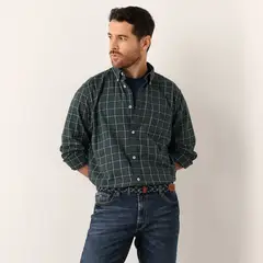 CHRISTIAN LACROIX - Camisa Hombre De Cuadros Manga De Algodón