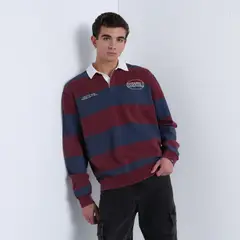 DENIMLAB - Poleron Hombre De Rayas De Algodón