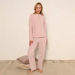 SOUTHLAND - Pijama completa con pantalón Mujer de Algodón
