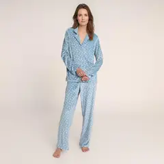 SOUTHLAND - Pijama completa con pantalón Mujer de Algodón