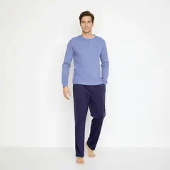 NEWPORT - Pijama Hombre Largo Manga larga de Algodón
