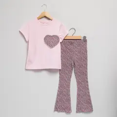YAMP - Conjunto Camiseta manga corta + Legging para Niña en Algodón Yam