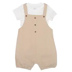 YAMP - Conjunto Enterizo + Camiseta Manga Corta manga corta para Bebé niño en Algodón