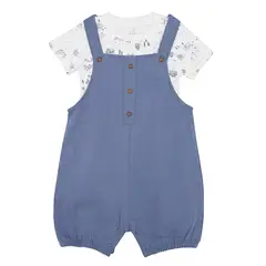 YAMP - Conjunto Enterizo + Camiseta Manga Corta manga corta para Bebé niño en Algodón