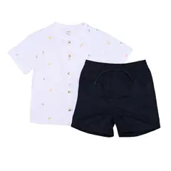 YAMP - Conjunto Camiseta Manga Corta manga corta + short para Bebé niño en Algodón