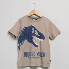 JURASSIC WORLD - Camiseta para Niño con Estampado de Algodón