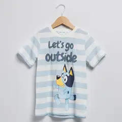 BLUEY - Camiseta para Niño con Estampado Manga corta de Algodón